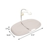 image:imageSkip Hop Baby Changing Pad Nursery Style WipeClean Contoured with Cushioned Foam NonSkid Base Builtin Safety Belt amp TuckAway Toy Bar Grey18 Grey