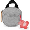 image:imageSkip Hop Baby Silicone Pacifier Holder Case with EasyAccess Opening and Strap Fits 2 Pacifiers OatGrey Melange