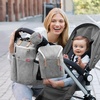 image:imageSkip Hop Baby Silicone Pacifier Holder Case with EasyAccess Opening and Strap Fits 2 Pacifiers OatGrey Melange