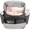 image:imageSkip Hop Diaper Bag Backpack Forma MultiFunction Baby Travel Bag with Changing Pad amp Stroller Attachment GreyForma Next Black