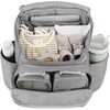 image:imageSkip Hop Diaper Bag Backpack Forma MultiFunction Baby Travel Bag with Changing Pad amp Stroller Attachment GreyForma Next Grey