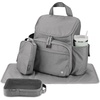 image:imageSkip Hop Diaper Bag Backpack Forma MultiFunction Baby Travel Bag with Changing Pad amp Stroller Attachment GreyForma Next Grey