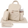 image:imageSkip Hop Diaper Bag Backpack Forma MultiFunction Baby Travel Bag with Changing Pad amp Stroller Attachment GreyForma Next Oat