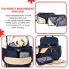 image:imageSkip Hop Diaper Bag Backpack Forma MultiFunction Baby Travel Bag with Changing Pad amp Stroller Attachment GreyNavy