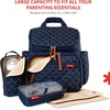 image:imageSkip Hop Diaper Bag Backpack Forma MultiFunction Baby Travel Bag with Changing Pad amp Stroller Attachment GreyNavy