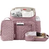 image:imageSkip Hop Diaper Bag Backpack Forma MultiFunction Baby Travel Bag with Changing Pad amp Stroller Attachment Jet BlackMauve Mist