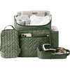 image:imageSkip Hop Diaper Bag Backpack Forma MultiFunction Baby Travel Bag with Changing Pad amp Stroller Attachment Jet BlackSage