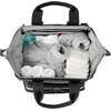 image:imageSkip Hop Diaper Bag Backpack Mainframe Large Capacity Wide Open Structure with Changing Pad amp Stroller Attachement Black with Gold TrimBlack