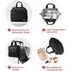 image:imageSkip Hop Diaper Bag Backpack Mainframe Large Capacity Wide Open Structure with Changing Pad amp Stroller Attachement Black with Gold TrimBlack