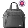 image:imageSkip Hop Diaper Bag Backpack Mainframe Large Capacity Wide Open Structure with Changing Pad amp Stroller Attachement Black with Gold TrimCharcoal