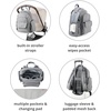 image:imageSkip Hop Diaper Bag Backpack Mainframe Large Capacity Wide Open Structure with Changing Pad amp Stroller Attachement Black with Gold TrimHeather Grey
