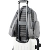 image:imageSkip Hop Diaper Bag Backpack Mainframe Large Capacity Wide Open Structure with Changing Pad amp Stroller Attachement Black with Gold TrimHeather Grey