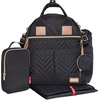 image:imageSkip Hop Diaper Bag Backpack Suite 6in1 Diaper Backpack Set MultiFunction Baby Travel Bag with Changing Pad Stroller Straps Bottle Bag and Pacifier Pocket BlackBlack