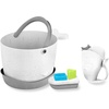 image:imageSkip Hop Baby Bath Toy Filled Bucket Bath Toy amp Bucket Gift Set GreyBlue
