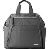 image:imageSkip Hop Diaper Bag Backpack Mainframe Large Capacity Wide Open Structure with Changing Pad amp Stroller Attachement Black with Gold TrimCharcoal