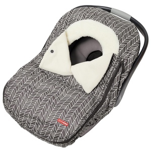 image:imageSkip Hop All Seasons Baby Car Seat Cover 4 in 1 Universal Fit with UPF40 Sunshade and Water Resistant Fabric OatGrey Feather