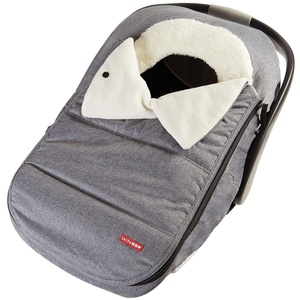image:imageSkip Hop All Seasons Baby Car Seat Cover 4 in 1 Universal Fit with UPF40 Sunshade and Water Resistant Fabric OatHeather Grey