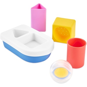 image:imageSkip Hop Baby Bath Toy Fresh amp Clean Spin Cycle 4Piece Laundry Pretend Play Set and Bathtub Sensory Development Toy Age 12mStacking Boat