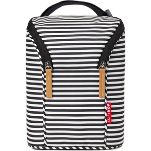 image:imageSkip Hop Baby Bottle Bag Grab amp Go Grey Melange 675x35x9 Inch Pack of 1BlackWhite