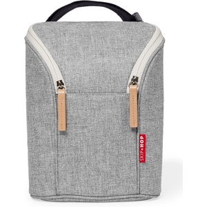 image:imageSkip Hop Baby Bottle Bag Grab amp Go Grey Melange 675x35x9 Inch Pack of 1Grey melange