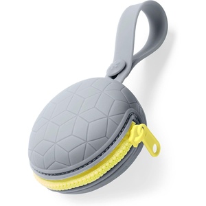 image:imageSkip Hop Baby Silicone Pacifier Holder Case with EasyAccess Opening and Strap Fits 2 Pacifiers OatGrey