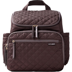 image:imageSkip Hop Diaper Bag Backpack Forma MultiFunction Baby Travel Bag with Changing Pad amp Stroller Attachment GreyChocolate