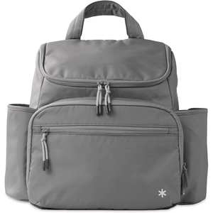 image:imageSkip Hop Diaper Bag Backpack Forma MultiFunction Baby Travel Bag with Changing Pad amp Stroller Attachment GreyForma Next Grey