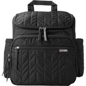 image:imageSkip Hop Diaper Bag Backpack Forma MultiFunction Baby Travel Bag with Changing Pad amp Stroller Attachment Jet BlackBlack