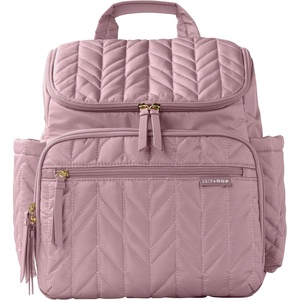 image:imageSkip Hop Diaper Bag Backpack Forma MultiFunction Baby Travel Bag with Changing Pad amp Stroller Attachment Jet BlackMauve Mist