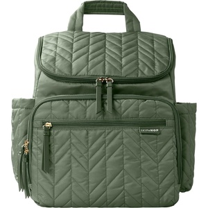 image:imageSkip Hop Diaper Bag Backpack Forma MultiFunction Baby Travel Bag with Changing Pad amp Stroller Attachment Jet BlackSage