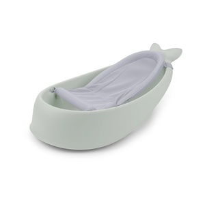 image:imageSkip Hop Infant Bath Tub 3Stage Grow With Baby Smart Sling MOBY Bathtub White Age 0Moby Sage Tub