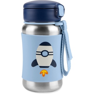 image:imageSkip Hop Toddler Sippy Cup with Straw Sparks Stainless Steel Straw Bottle RobotRocket