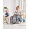 image:imageSkip Hop Diaper Bag Iconic Duo Weekender Extra Large Capacity with Changing Pad amp Stroller Attachment Grey MelangeDiaper Bag