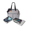 image:imageSkip Hop Diaper Bag Iconic Duo Weekender Extra Large Capacity with Changing Pad amp Stroller Attachment Grey MelangeDiaper Bag