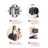 image:imageSkip Hop Diaper Bag Iconic Duo Weekender Extra Large Capacity with Changing Pad amp Stroller Attachment Grey MelangeOvernight Bag