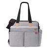 image:imageSkip Hop Diaper Bag Iconic Duo Weekender Extra Large Capacity with Changing Pad amp Stroller Attachment Grey MelangeDiaper Bag