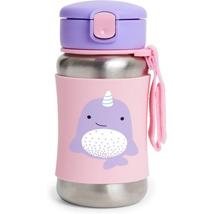 image:imageSkip Hop Toddler Sippy Cup with Zoo Stainless Steel Straw Bottle NarwhalNarwhal