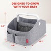image:imageSkip Hop Diaper Caddy Organizer with Touch Sensor Night Light Nursery Style SageLightUp Diaper Caddy Grey